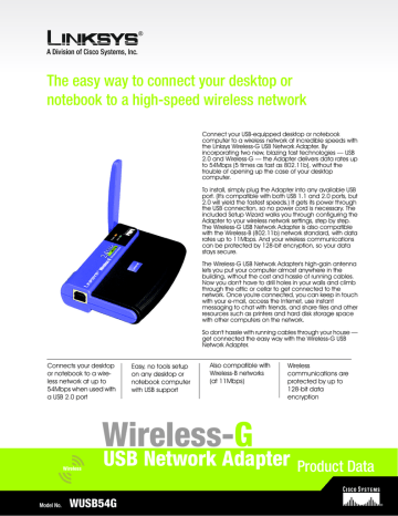 linksys wireless g usb network adapter driver wusb54gc