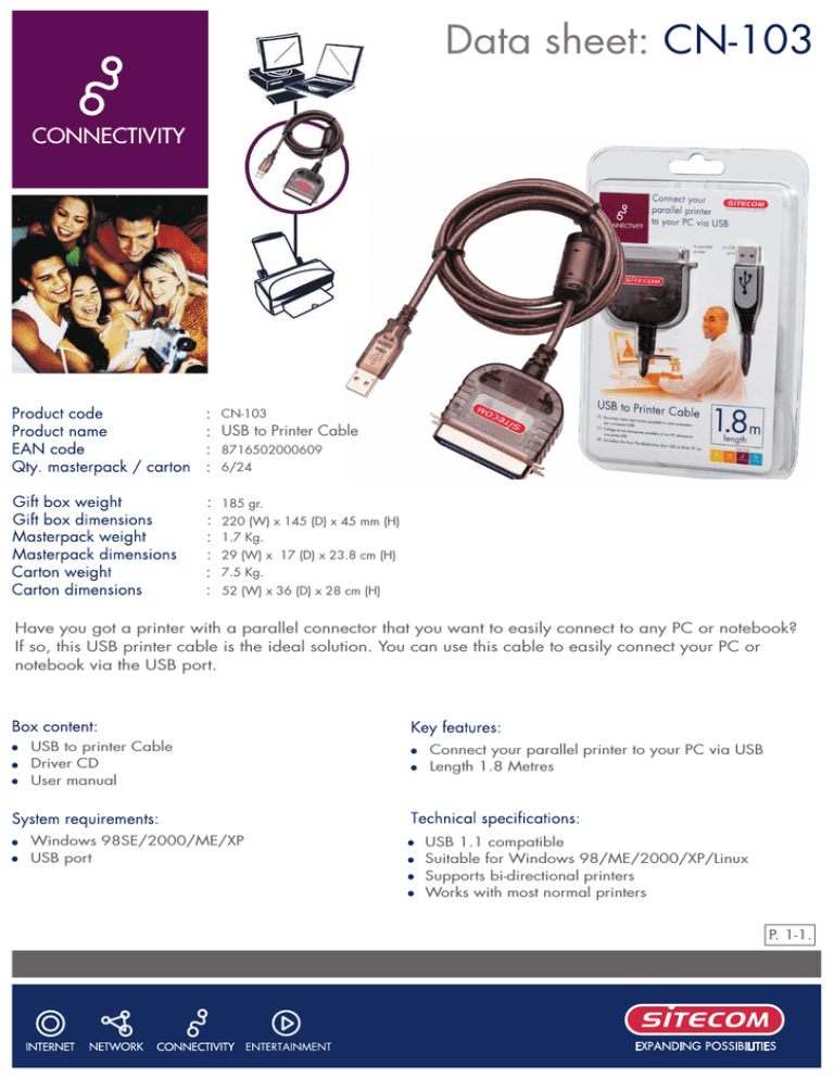 network printer cable