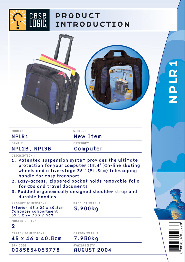 case logic laptop trolley