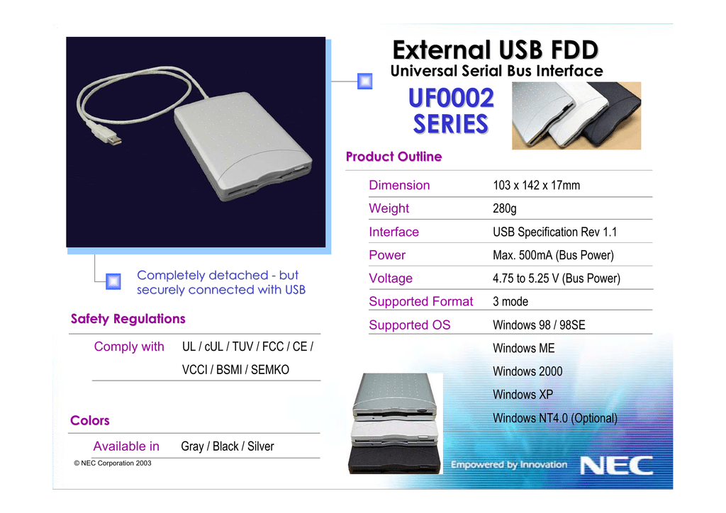 Nec model uf0002 usb floppy disk drive unit что это