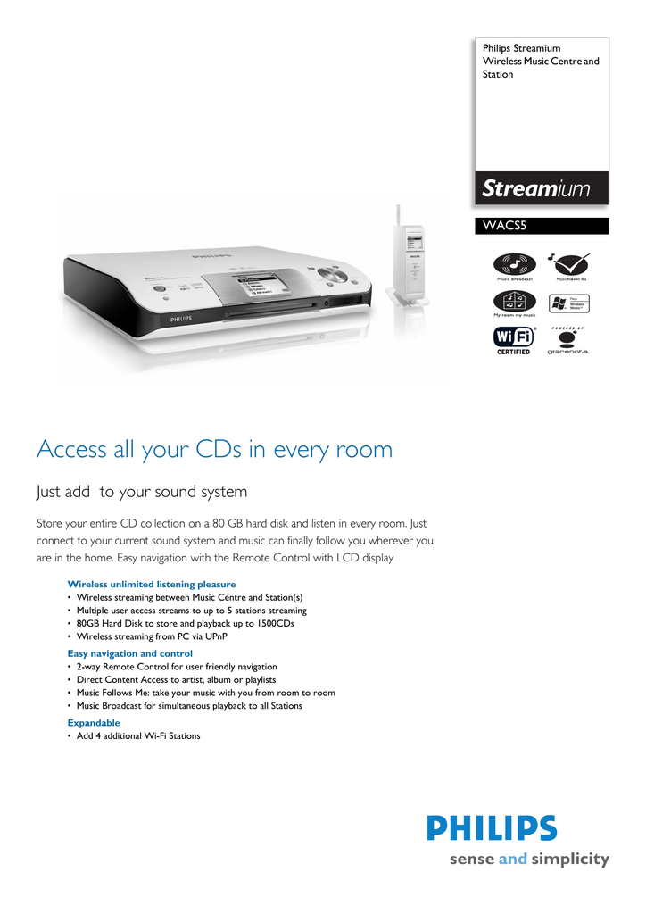 philips wireless music system