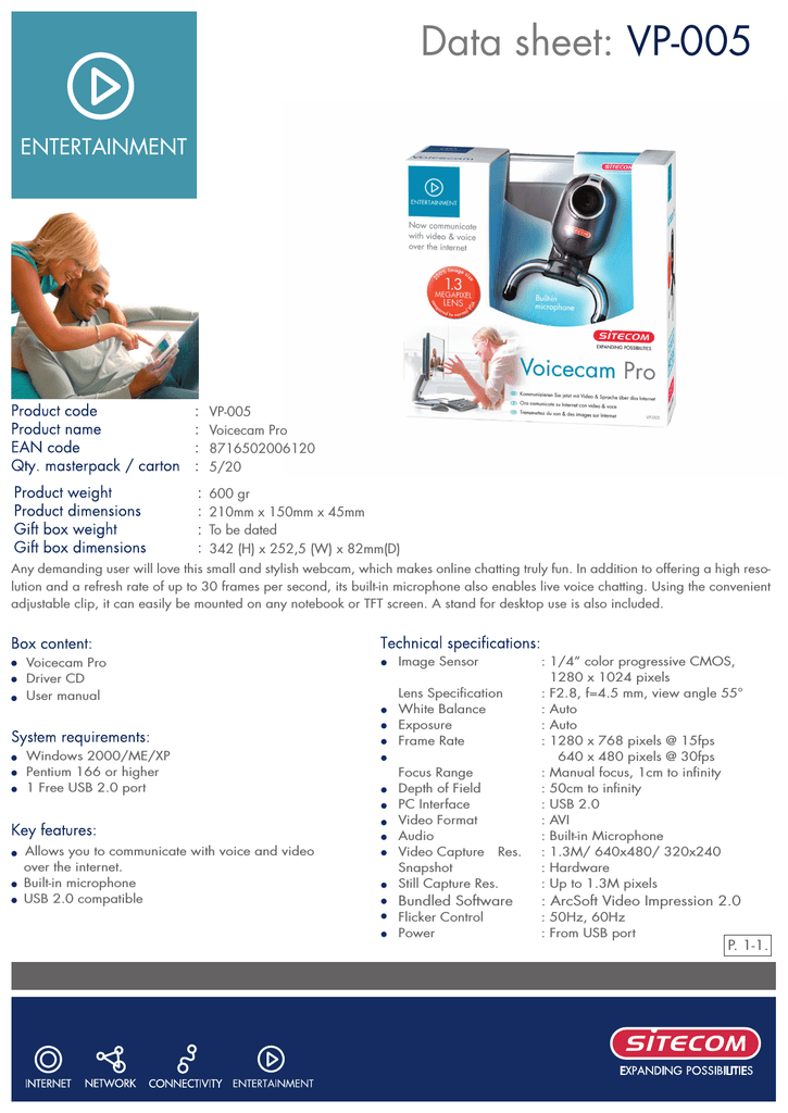 sitecom voicecam vp 004 treiber