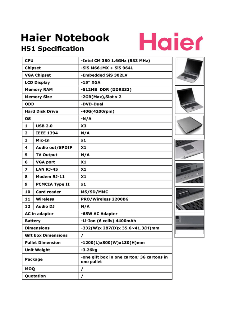 Haier Jb04y1e0100 Datasheet Manualzz