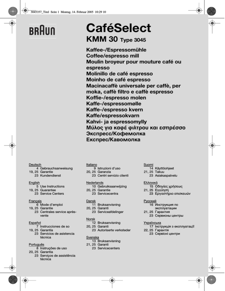 Braun Bkmm30 Datasheet Manualzz
