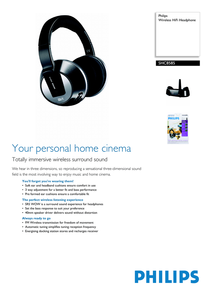 Philips Wireless HiFi Headphone 