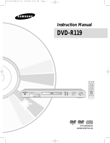 Samsung DVD-R119 Datasheet Instruction manual | Manualzz