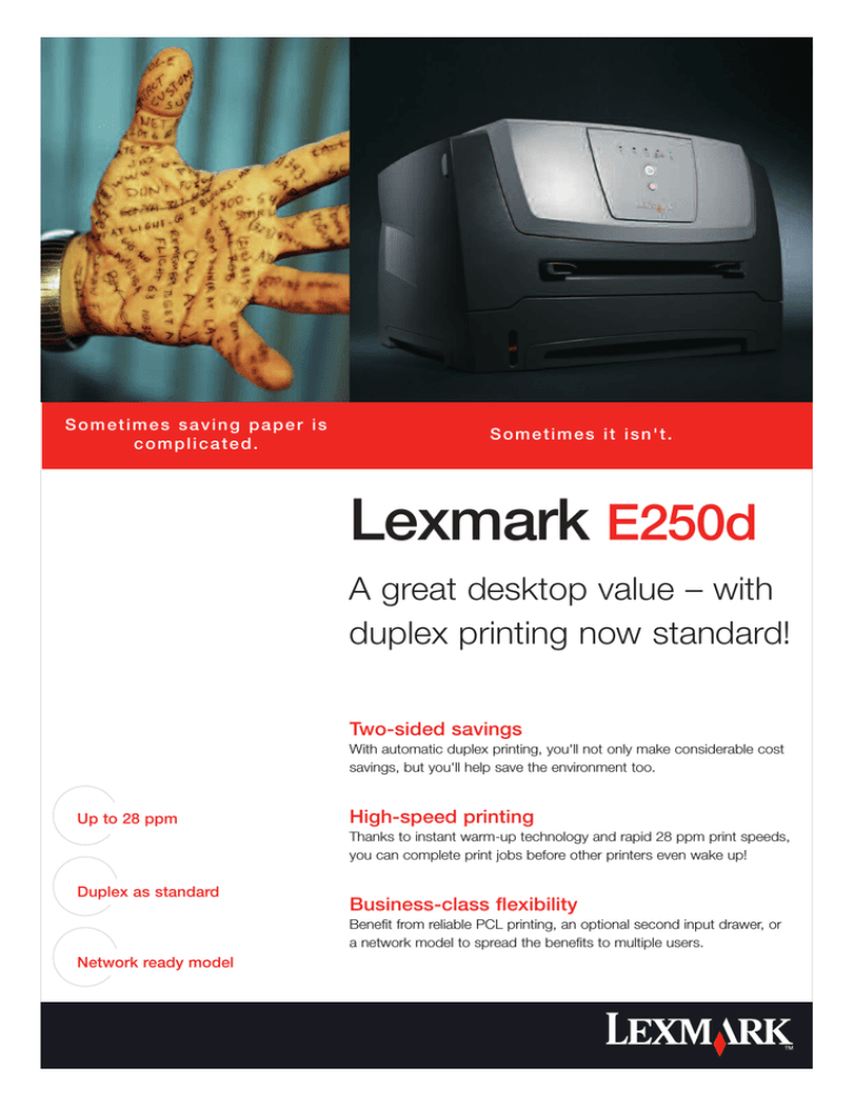 lexmark e250d printer
