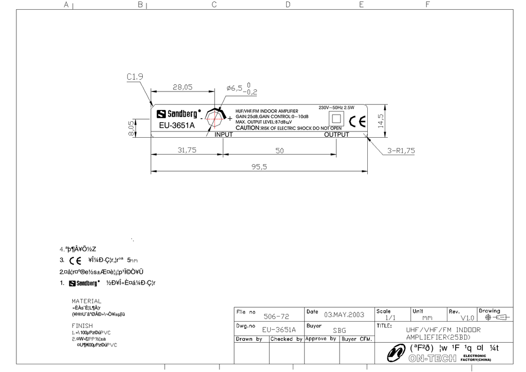 Sandberg 506 72 Datasheet Manualzz