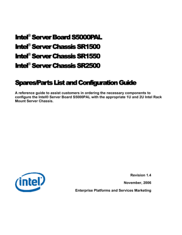 Production SR1500 KDK Required Option #1 – Backplanes (choose one). Intel SR1550, SR1550NA, SR1500 | Manualzz
