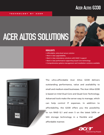 Acer Altos G330 Datasheet | Manualzz