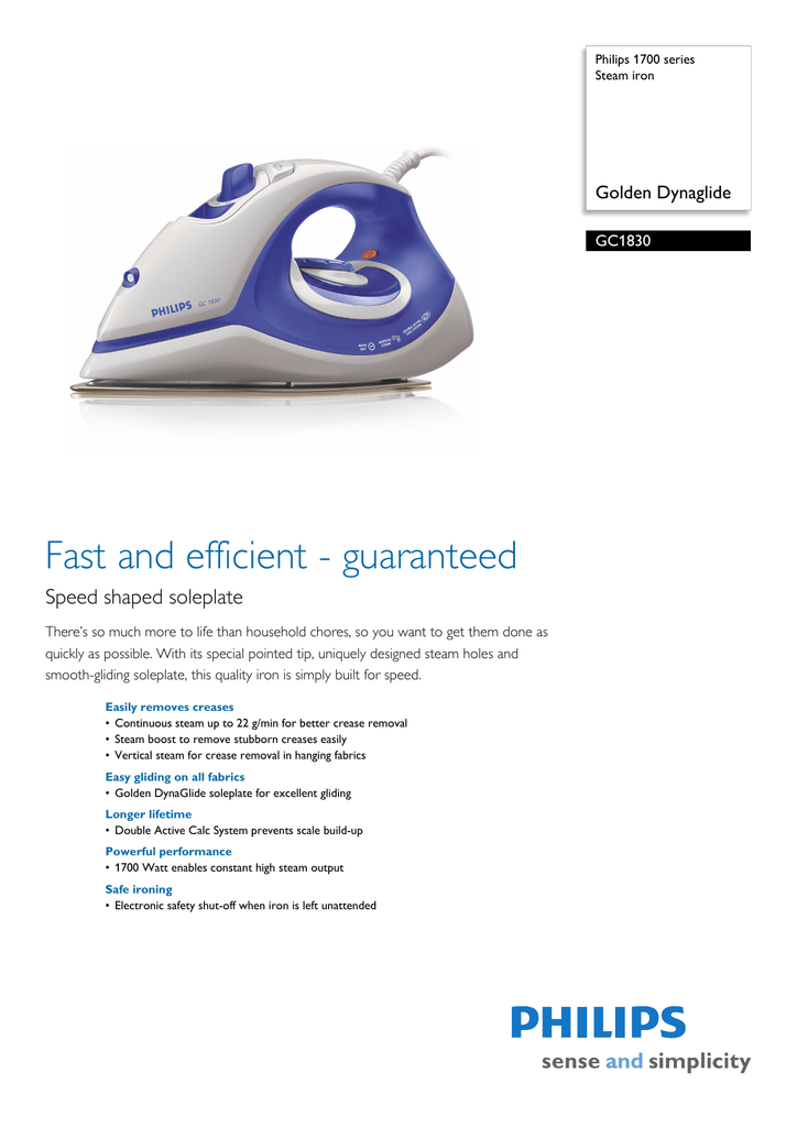 philips double speed steam iron