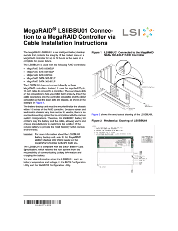 LSI LSI00058 MegaRAID SAS 8344ELP SAS RAID Adapter - 128MB Installation instructions | Manualzz