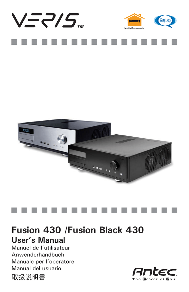 Antec Fusion 430 Uk Fusion 430 Ec Fusion Black 430 Uk Datasheet Manualzz