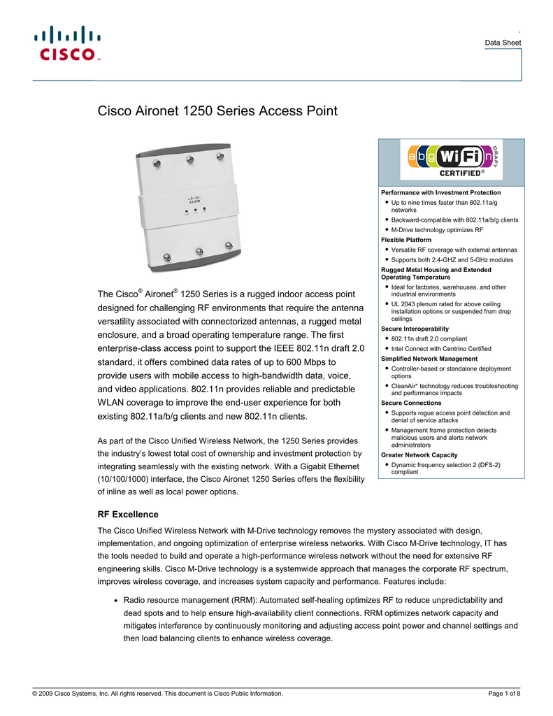 Cisco 802 11a G N Draft 2 0 2 4 5 Ghz Modular Autonomous Ap 6 Rp Tnc Fcc Manualzz
