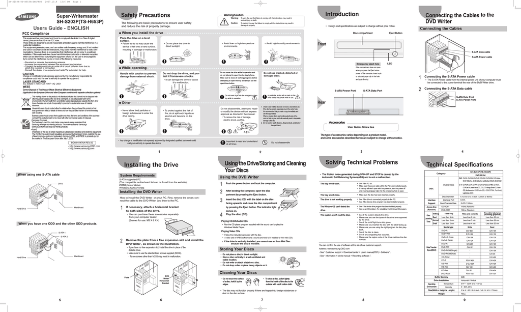 Samsung Sh S3n P Bebn Datasheet Manualzz