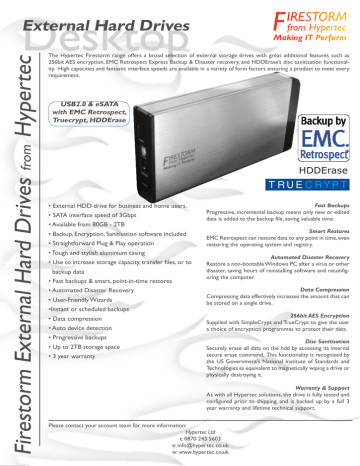 Hypertec FireStorm V2, 500GB Datasheet | Manualzz