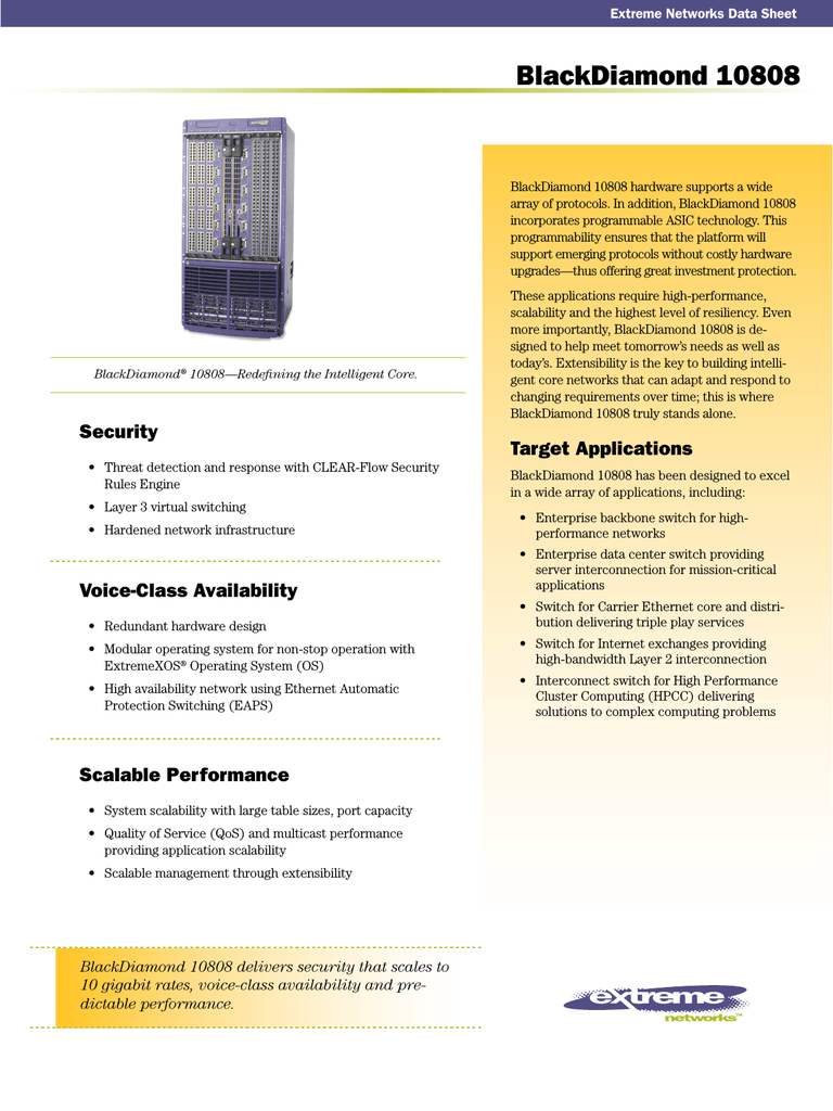 Extreme networks BlackDiamond 10808/8800, 700W/1200W AC PSU | manualzz.com