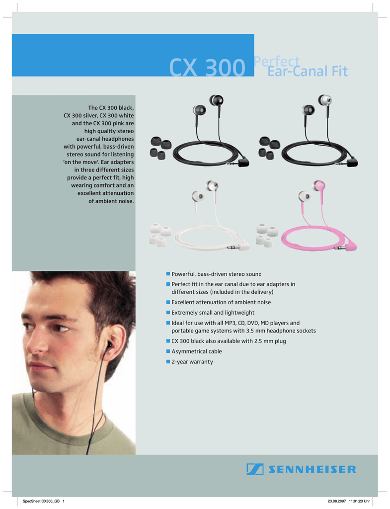 Sennheiser CX 300-II Noise cancelling Earphones Headphones