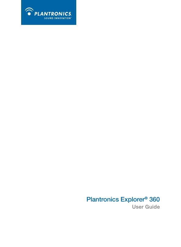 Plantronics Explorer 360 Datasheet | Manualzz