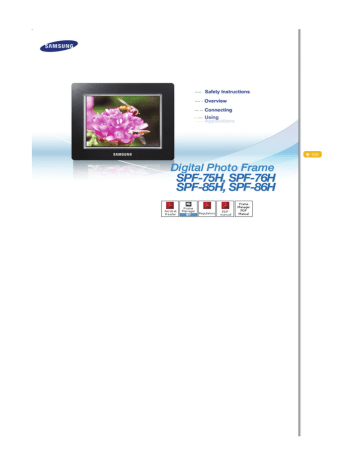 Samsung SPF-75H Digital Photo Frame Datasheet | Manualzz