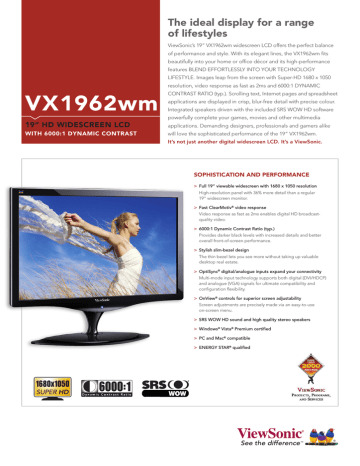 Viewsonic X Series VX1962WM 19