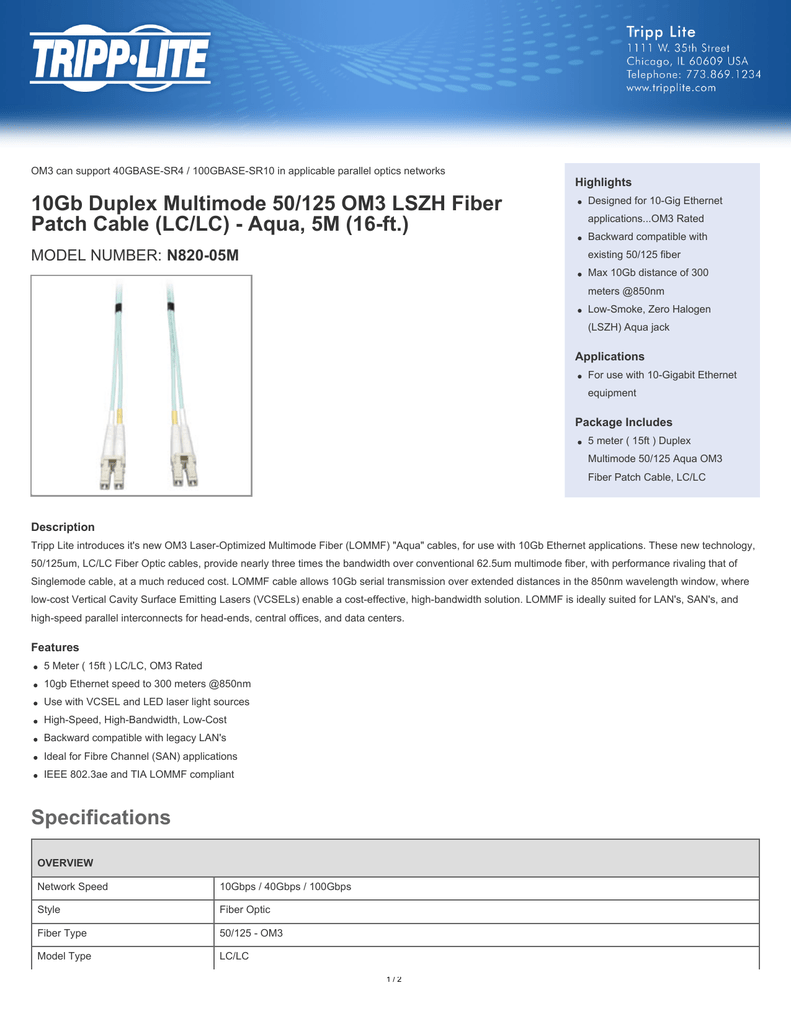 25m 82ft LC//LC 50//125 10Gb OM3 Duplex MultiMode Optic Fiber Optics Patch Cable