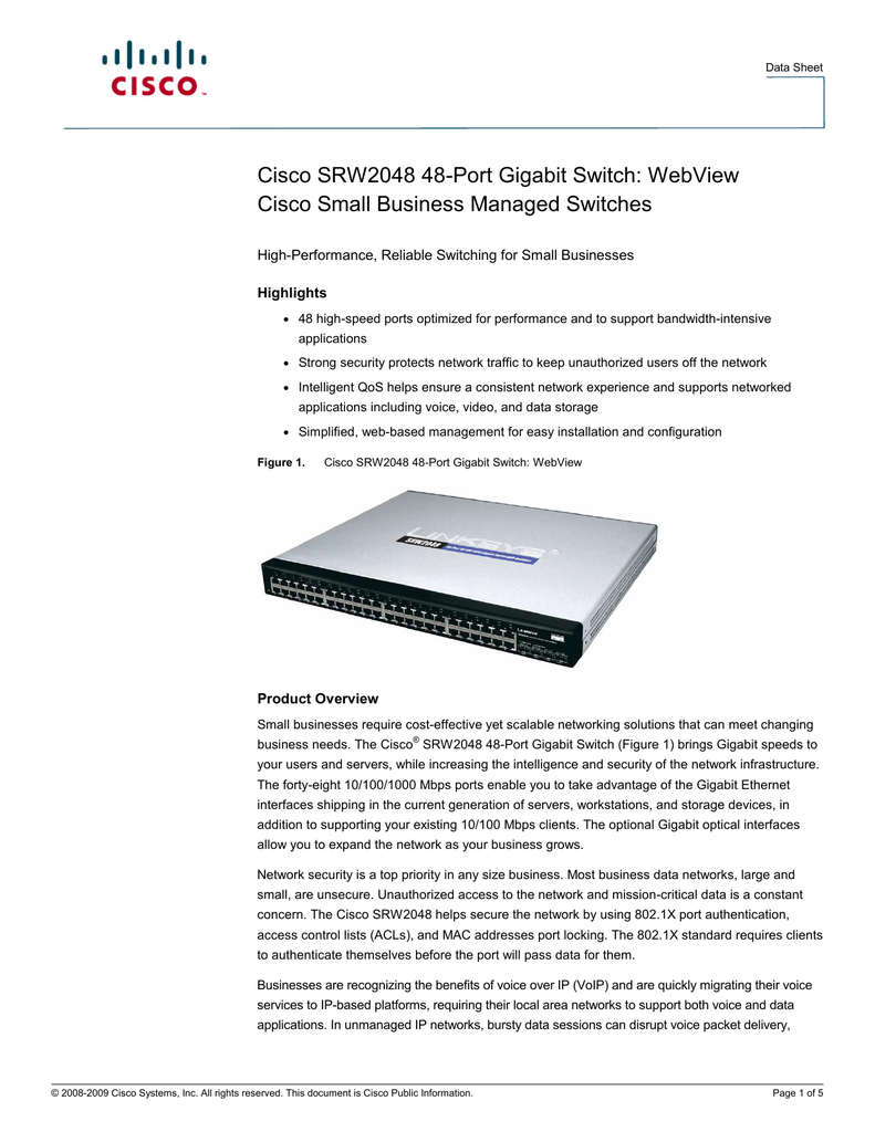 GREAT CISCO LINKSYS SRW2048 48-port 10/100/1000 NETWORK ETHERNET GIGABIT SWITCH 