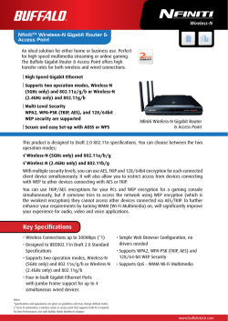 Buffalo Wzr Agl300nh Datasheet Specification User Manual