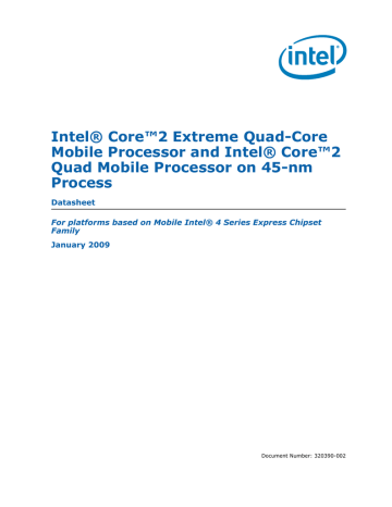 Intel Core 2 Extreme QX9300 Datasheet | Manualzz