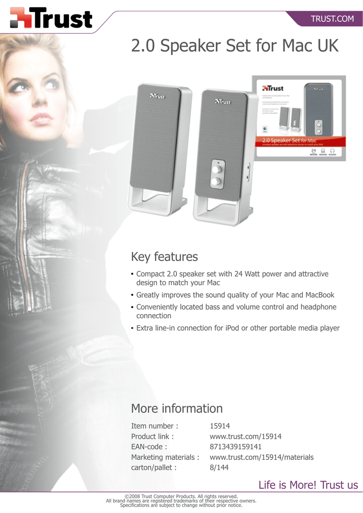 trust compact 2.0 speaker set