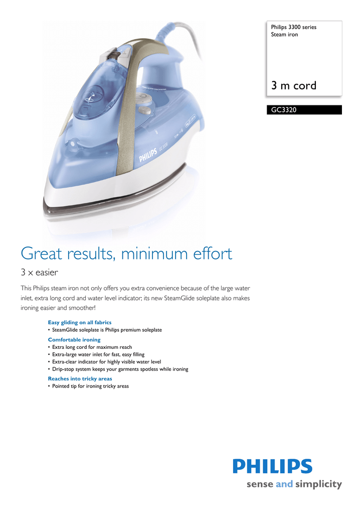 philips iron gc3320