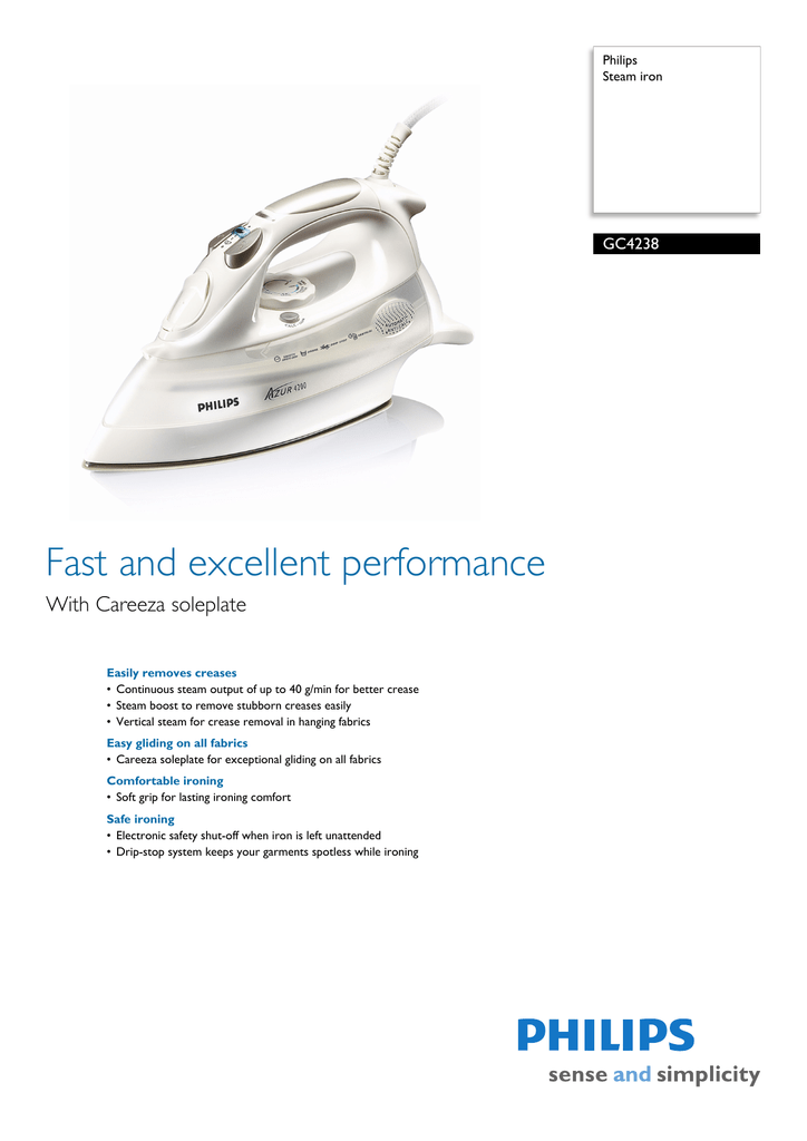 philips careeza steam iron