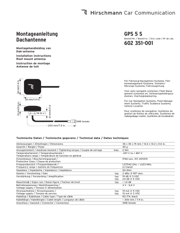 Hirschmann GPS 5 S Datasheet | Manualzz