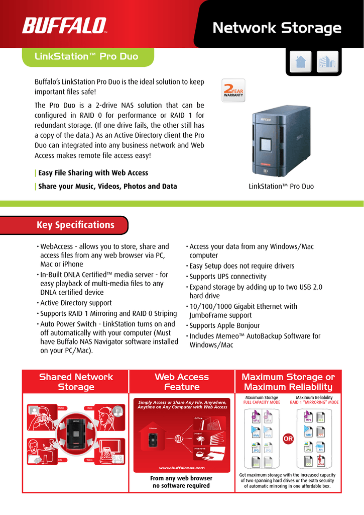 Buffalo Duo Datasheet | Manualzz