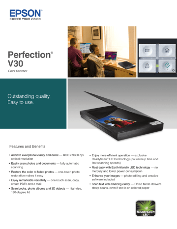 Epson Perfection V30 Datasheet | Manualzz