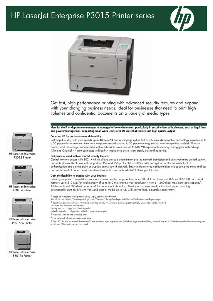 laserjet p3015 driver