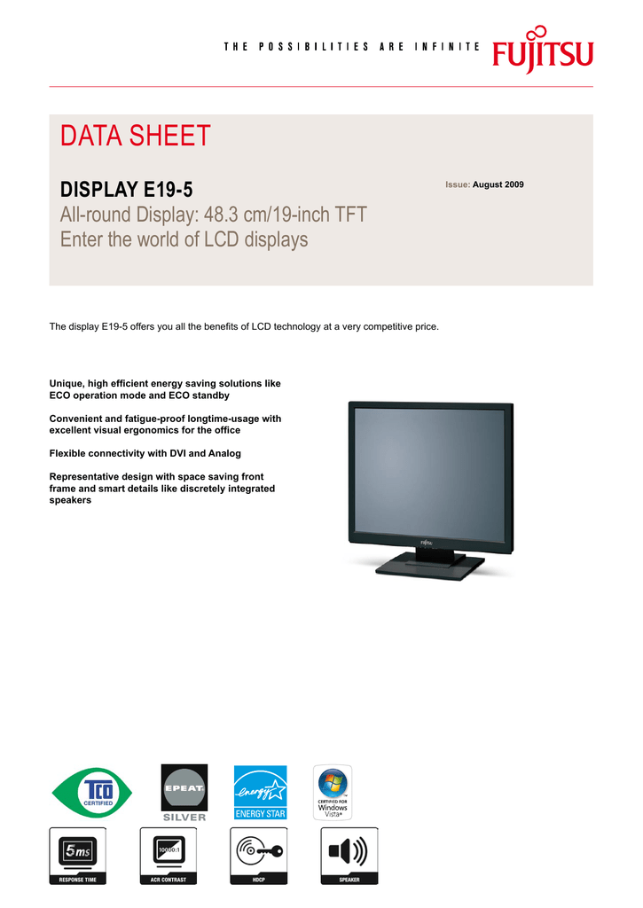 fujitsu e19 5 19 inch tft lcd monitor supplier