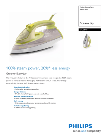 philips energycare steam iron