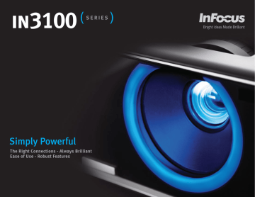 Infocus IN3116 Data Projector Datasheet | Manualzz