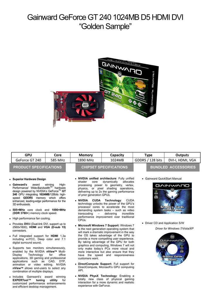 nvidia gt 240 driver windows 7 64 bit
