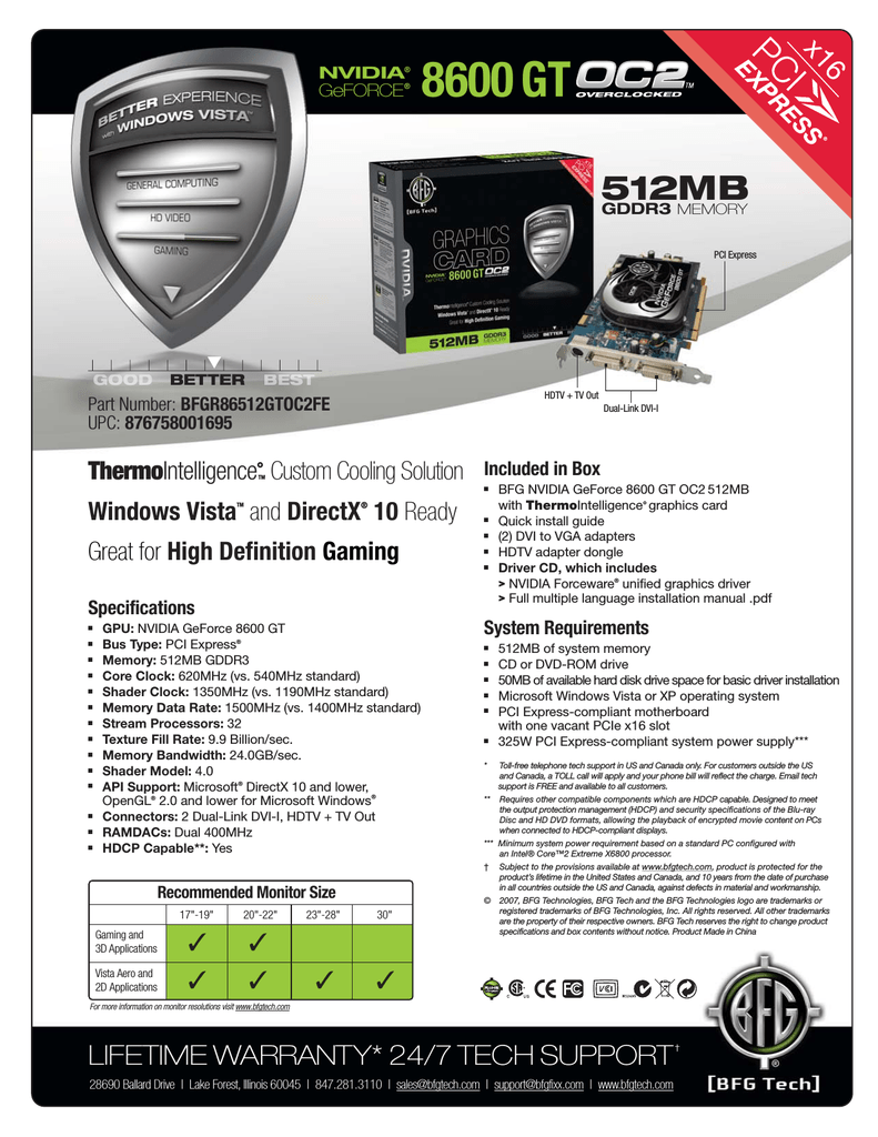 BFG TECH NVIDIA GEFORCE 8600 GT DRIVERS (2019) BFG TECH NVIDIA GEFORCE 8600 GT DRIVERS FOR WINDOWS VISTA