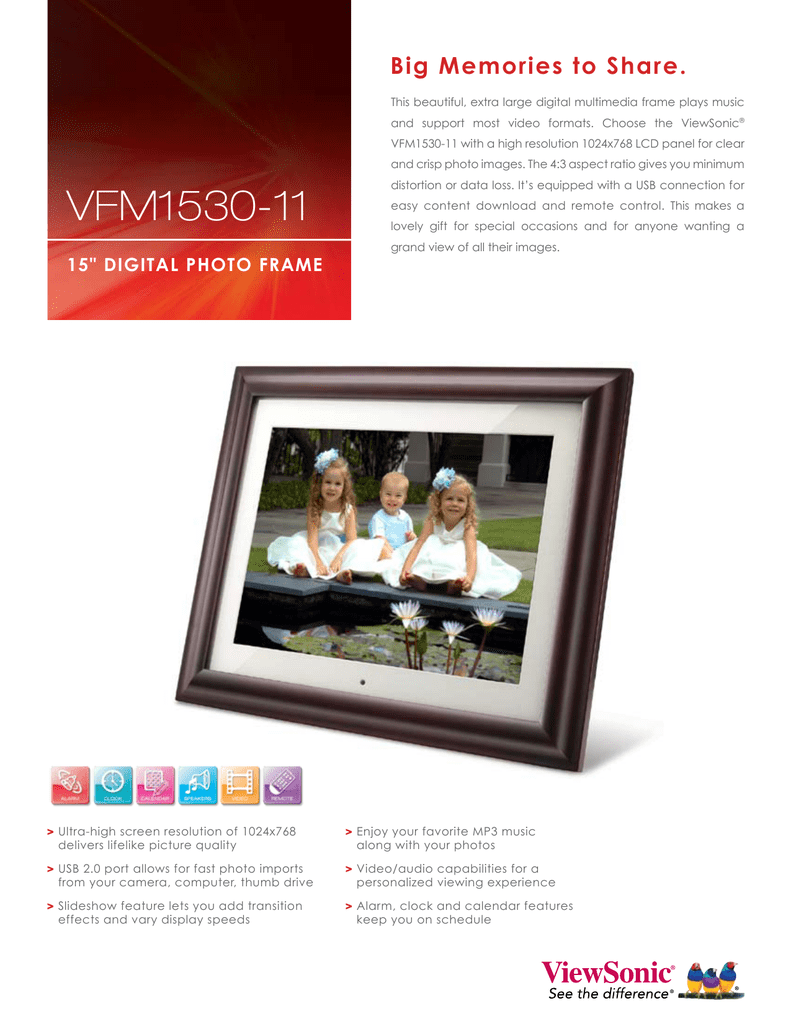 Viewsonic Vfm1530 11 Digital Photo Frame Manualzz Com