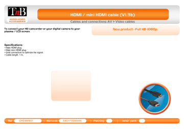 T'nB HDMI - mini HDMI Datasheet | Manualzz