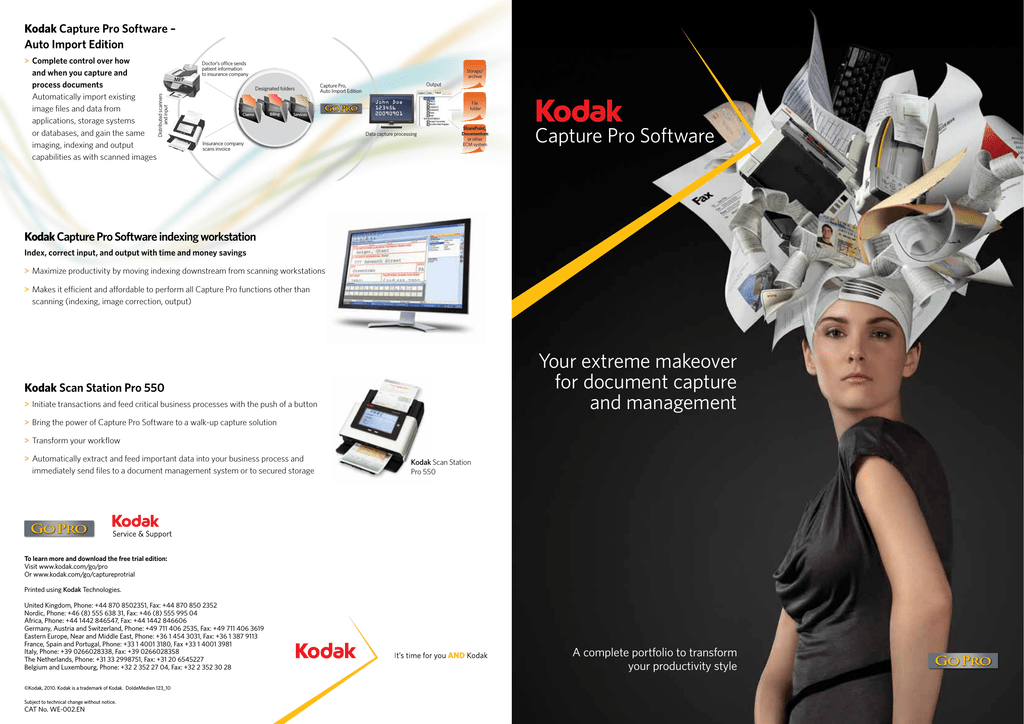 what does the kodak capture pro software do