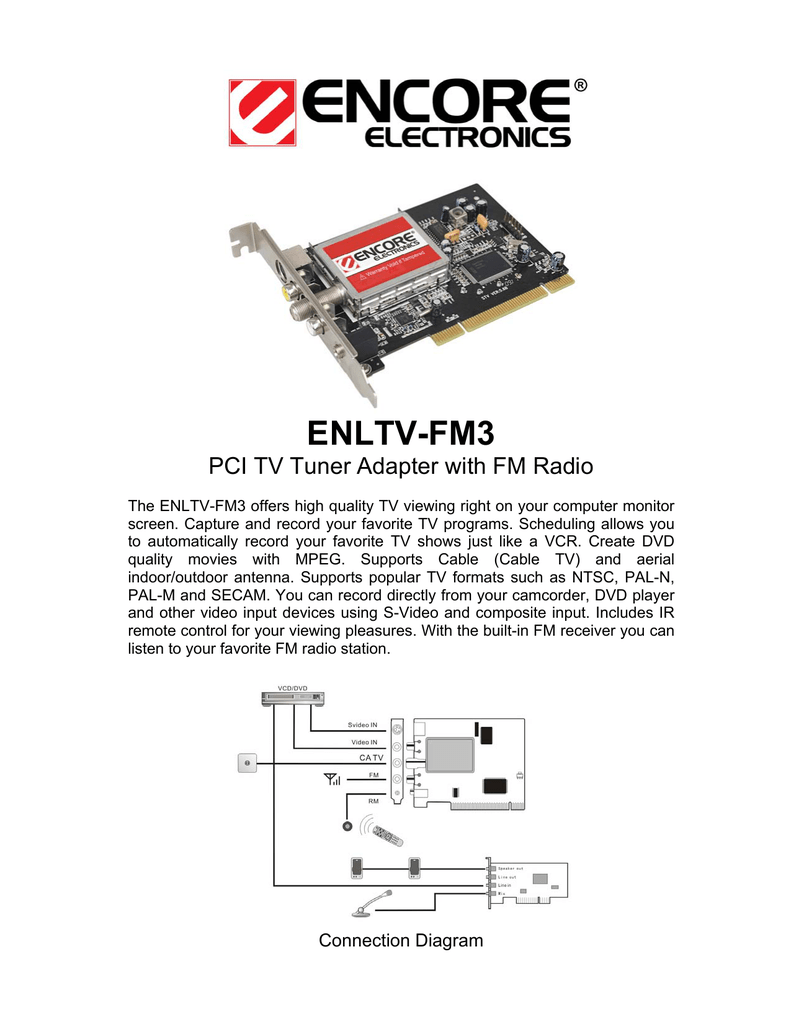 Driver encore enltv-fm3 windows 10