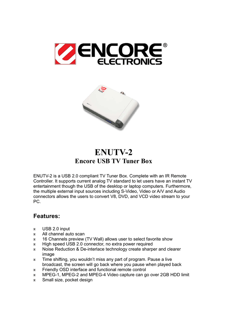 Enutv-2 Driver Setup Download