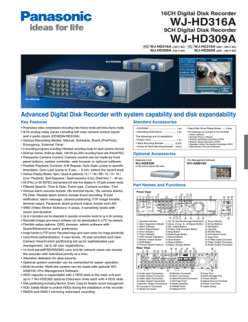 Panasonic WJ-HDE300 Datasheet | Manualzz