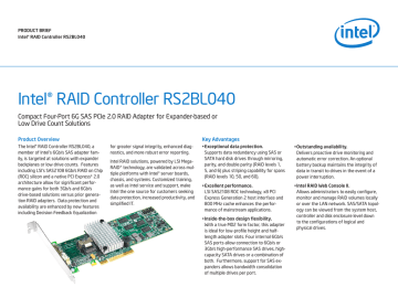 Intel raid rs2bl040 настройка