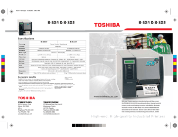 Toshiba B-SX4T Datasheet | Manualzz
