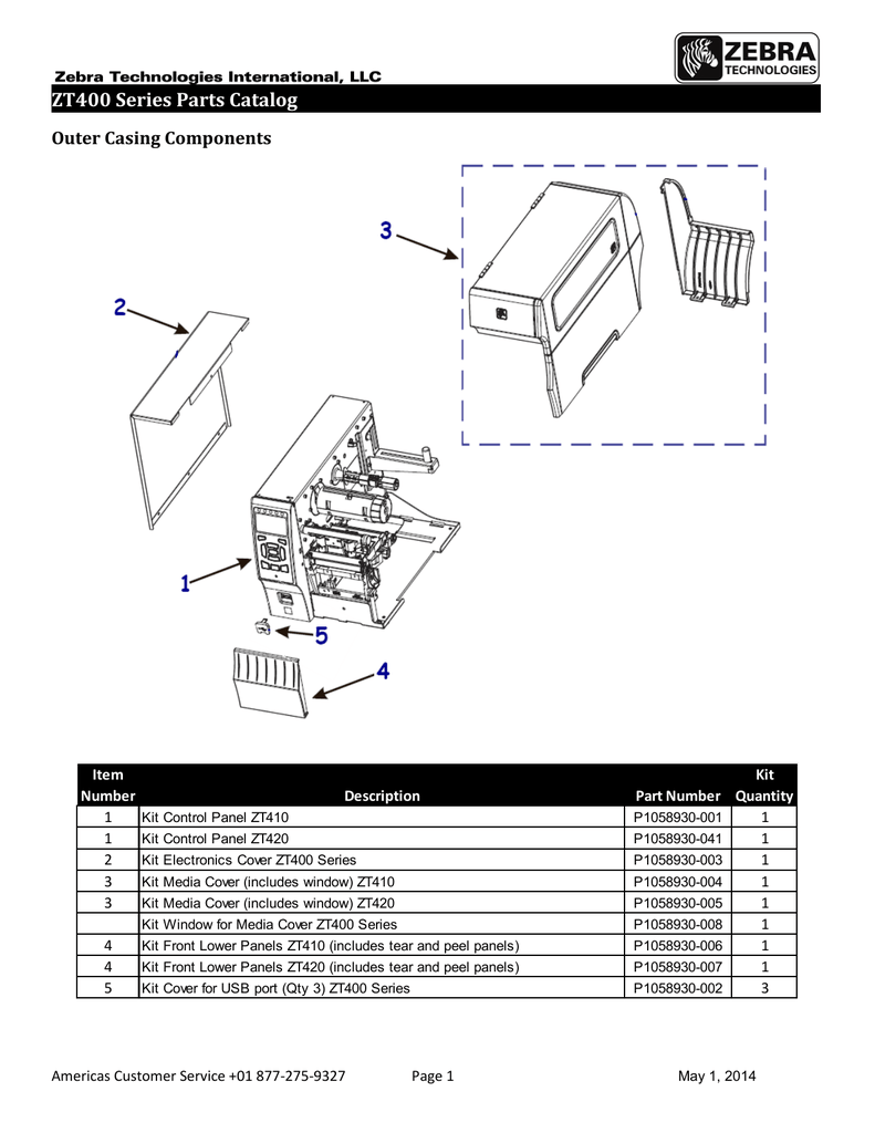 ZT410 Print Head Conversion to 300 DPI Zebra Technologies P1058930022